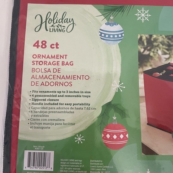 Holiday Living Red Ornament Storage Bag - Picture 3 of 5